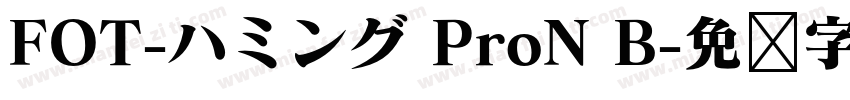 FOT-ハミング ProN B字体转换